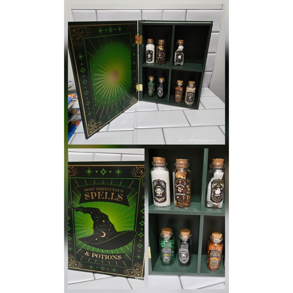 2025 Target Bullseye Halloween Spells Potions Book Storage Box & 7 Mini Potions